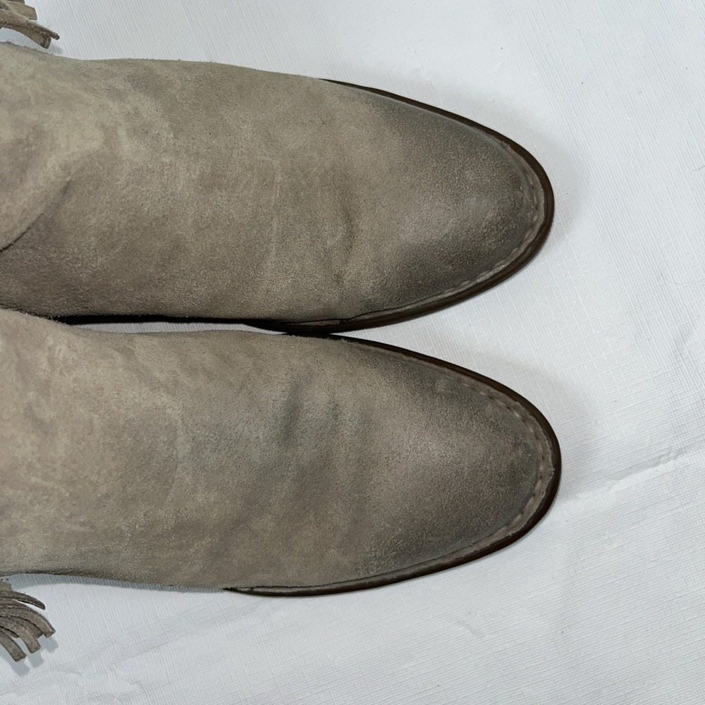 BORN Women's Monikah Tassel Bow Ankle Boots Booties Gray Suede 8M Preppy Stylish - Picture 8 of 16